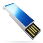 USB ����-���� - Digma Slyd Blue&White - 2Gb