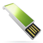 USB ����-���� - Digma Slyd Green&White - 4Gb